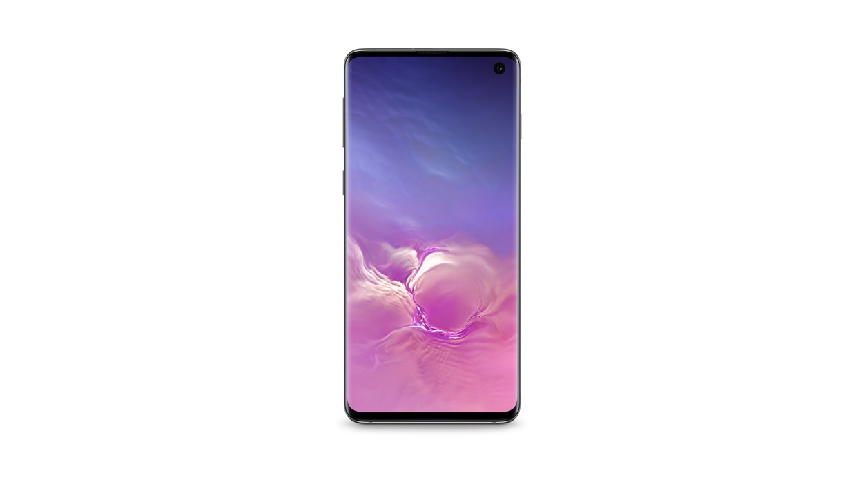 Front view of Samsung Galaxy S10 128GB in Black 