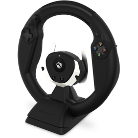 Angled view of the Hyperkin S Wheel Wireless Racing Controller for Xbox One