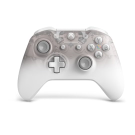 Vista frontal do Comando Sem Fios Xbox One Phantom White Special Edition