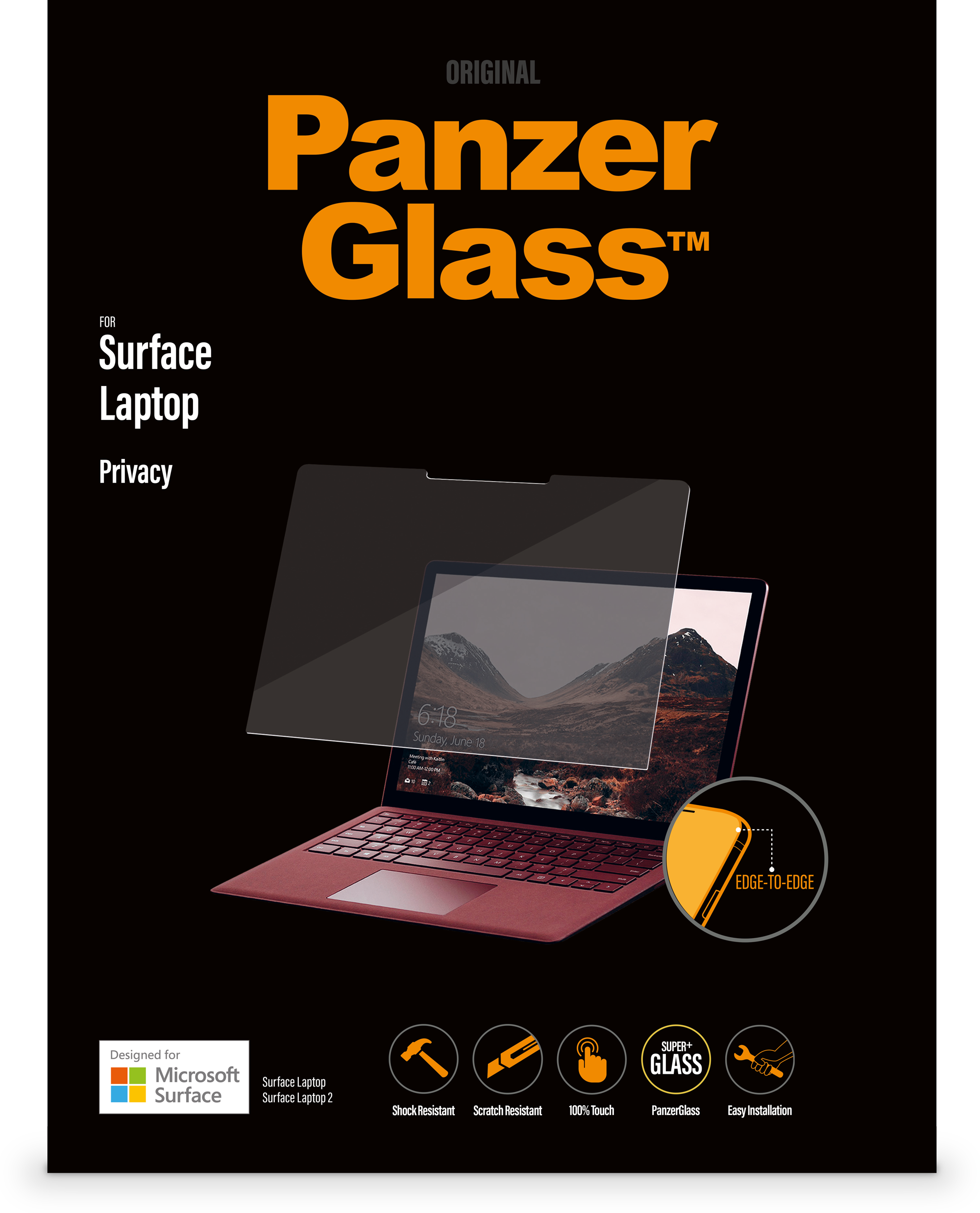 PanzerGlass Microsoft Surface Laptop プライバシー スクリーン プロテクター 13 インチ　Surface Laptop周辺機器 Surface Laptop 格安 セール