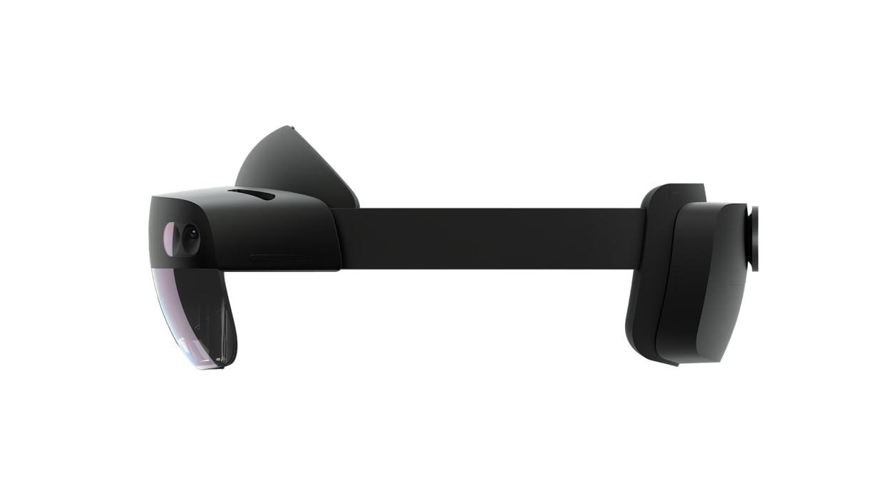 Left side view of HoloLens 2 Industrial Edition device.