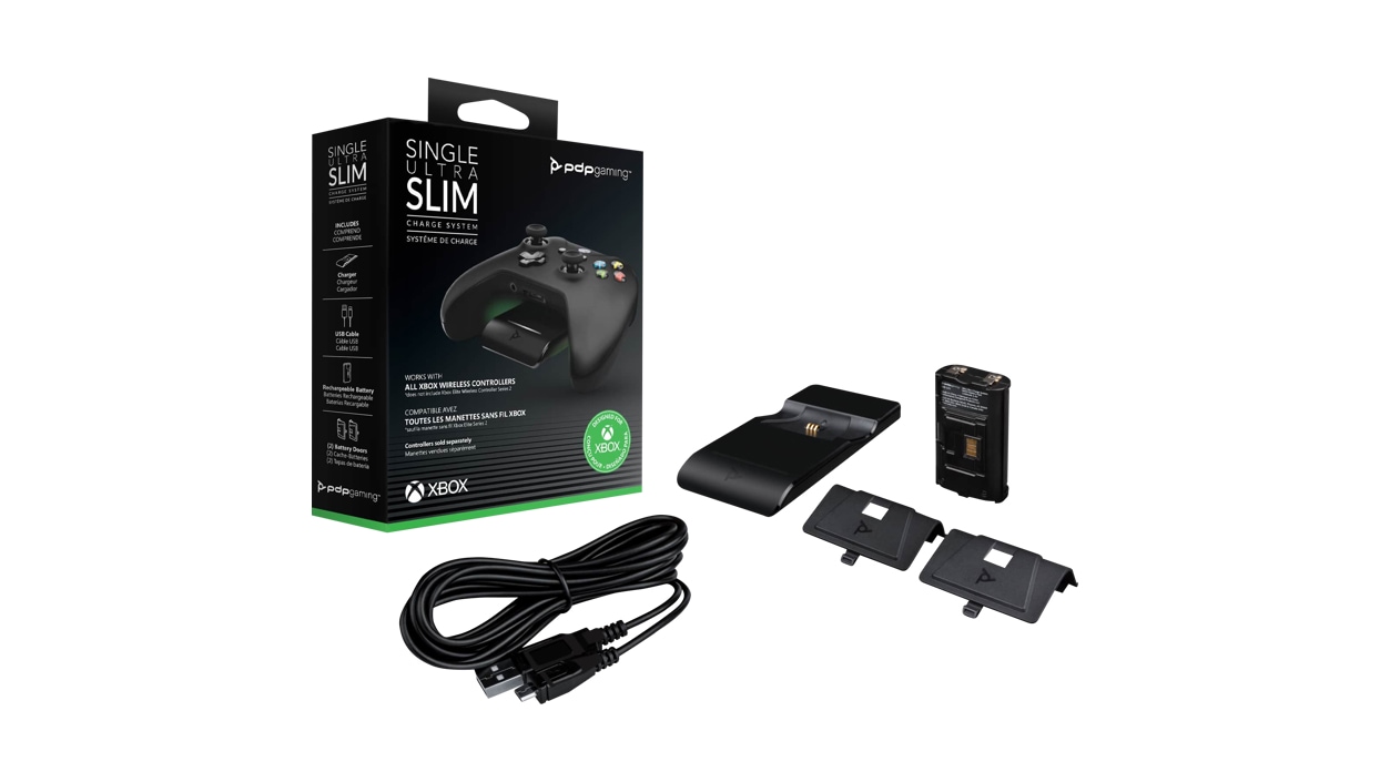 PDP Single Ultra Slim Charge System for Xbox Series X with package components